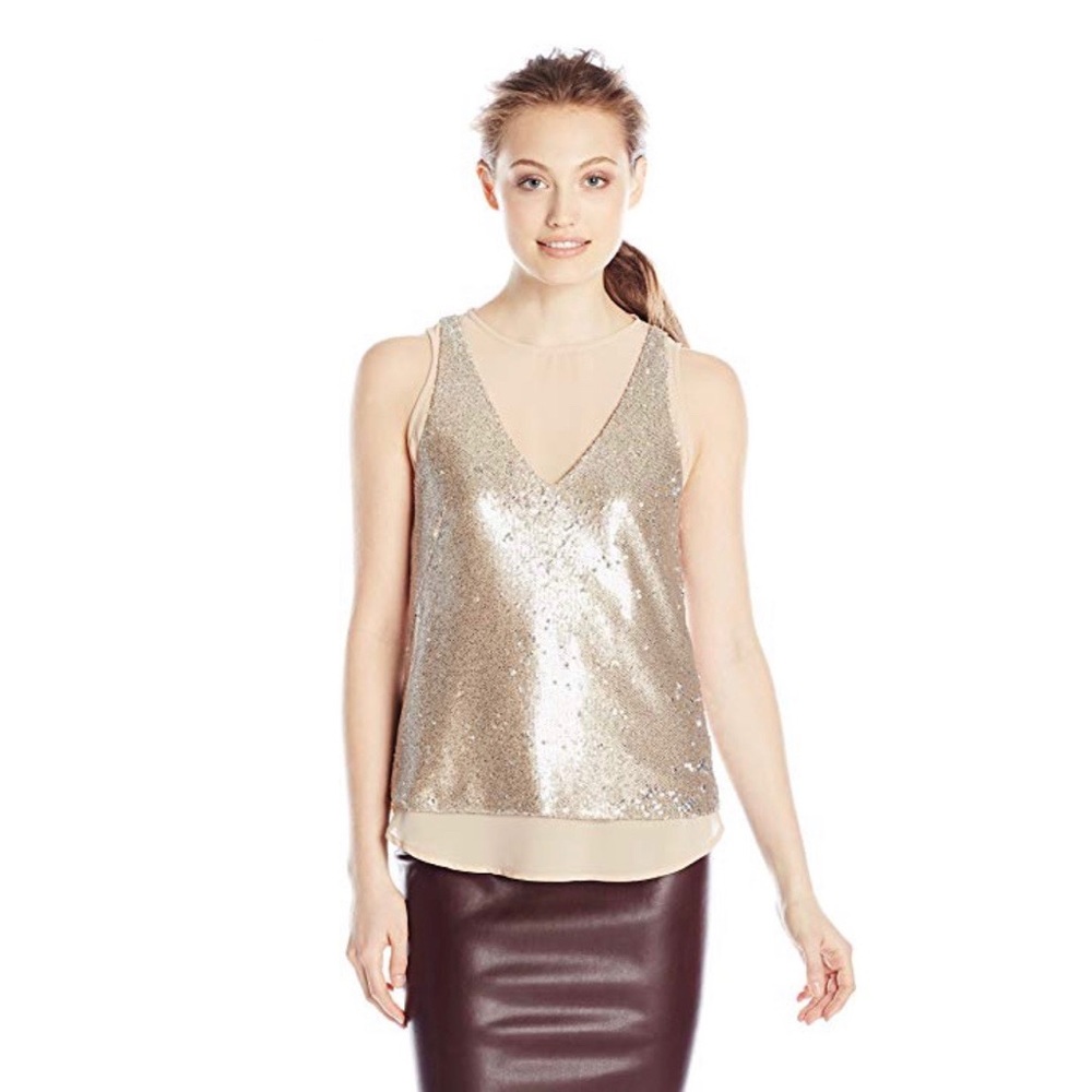Greylin Champagne Seqiun Twofer Top